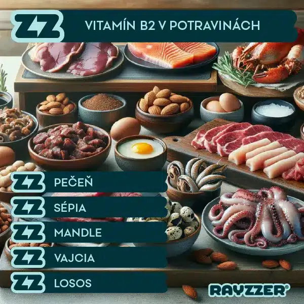 vitamín B2 v potravinách