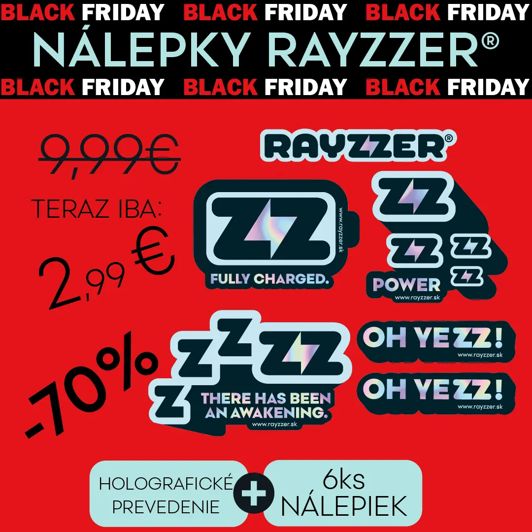 RAYZZER nálepky black friday