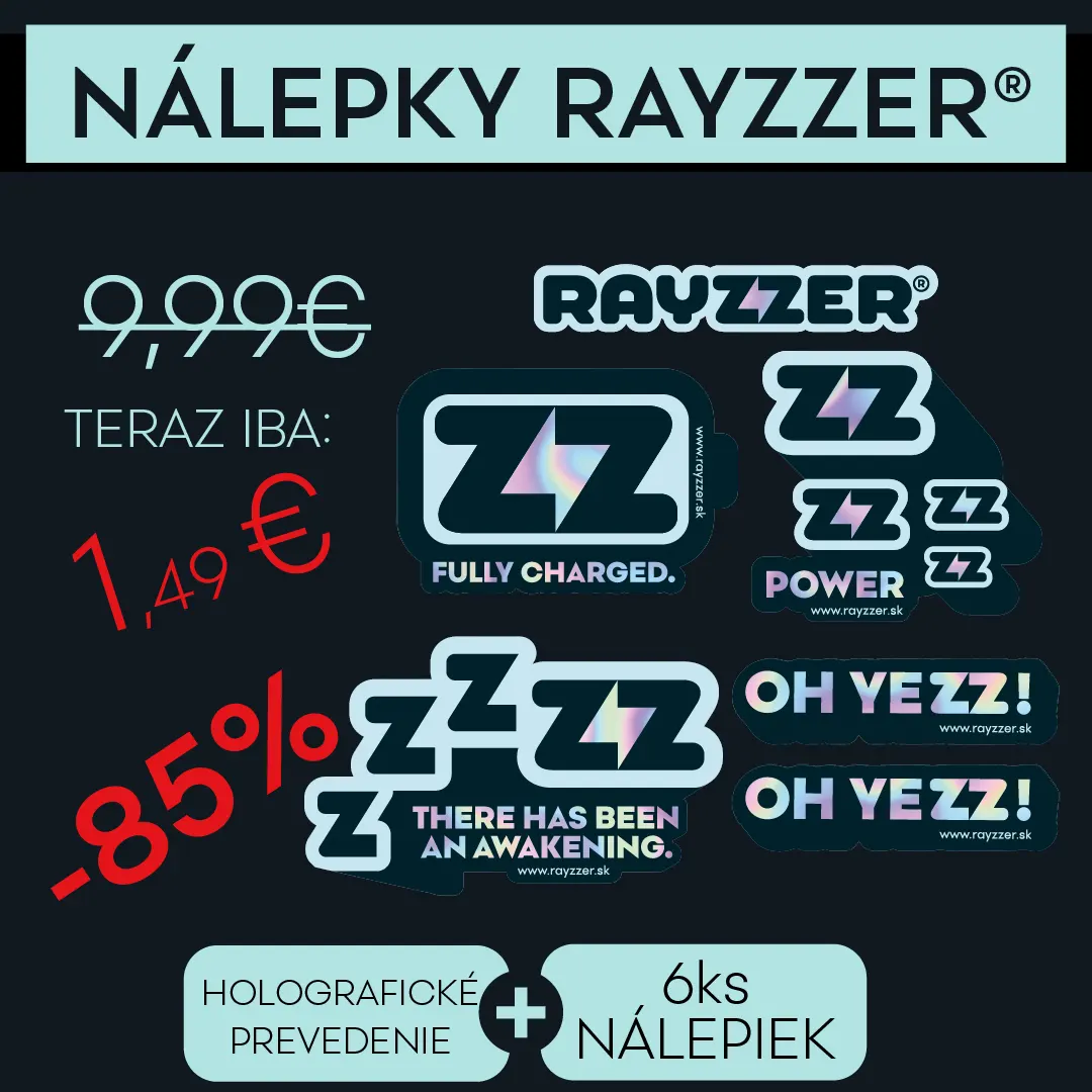 RAYZZER nálepky zľava 85%