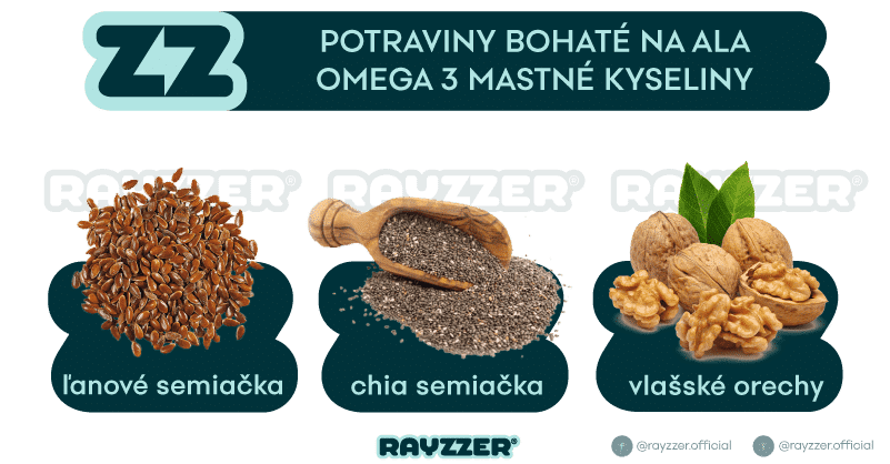 potraviny bohate na ALA omega 3