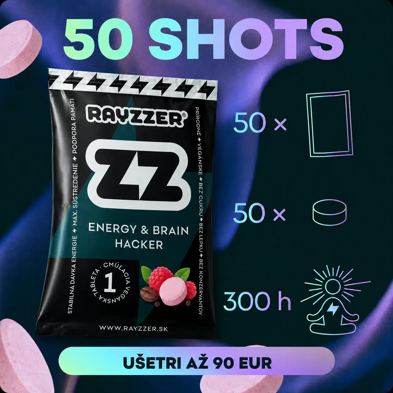RAYZZER 50 jednorázových dávok za zvýhodnenú cenu